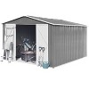 GDFStudio Calvin Modern Metal 10ftx8ft Outdoor Storage Sheds - 2 of 4