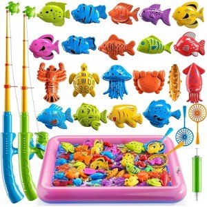 TEMI Fishing Toy for Kids 3-8 Years Old, Bath Toy for Child, Magnetic Fishing Pole for Toddlers, Summer Water Toys for Boys and Girls - 1 of 3