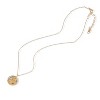 Anna-Kaci Women's Stainless Steel Necklace with 18K Gold Plated Cosmic Pendant, Colorful Zircon Accents, Adjustable Chain-Gold - 2 of 4