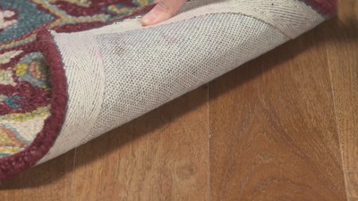 Handmade Aspen Red Wool Round Tufted Area Rug - 95"