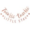 "Twinkle Twinkle" Bunting Party Decorations Rose Gold/White - image 2 of 2