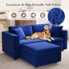 Buenhomino Modern DIY Sectional Sofa, Modular Sectional Couches for Living Room，Dark Blue Velvet - 2 of 4