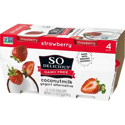 So Delicious Dairy Free Strawberry Coconut Milk Yogurt - 4ct/5.3oz Cups_6