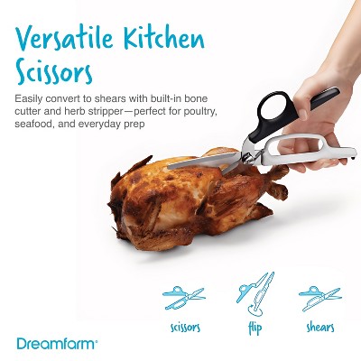 Dreamfarm Kitchen Cutting/Slicing Set– Nocutu, Bishears, Sharple– Mandoline w/ Flexible Finger Guard 2-in-1 Scissors & Bone Cutter Herb Stripping — фото 5