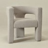 KINWELL 28" Wide Boucle Upholstered Square Armchair - 3 of 4