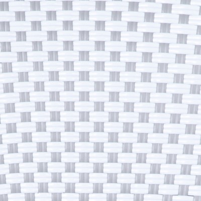 Gray and White Woven Rattan Indoor-Outdoor Bistro Chair