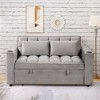 NicBex Modern Pull Out Sofa Bed Velvet Convertible Sleeper Sofa with USB Port and Cup Holders for Living Room - 3 of 4
