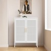 VYNXARIA White Metal Storage Cabinet with 2 Doors and Adjustable Shelves - 2 of 4