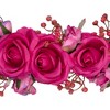 Northlight Blooming Rose Buds Artificial Heart Shaped Valentine's Day Wreath - 16" - Pink - 4 of 4