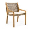Grungis Polyester Outdoor Chairs Set of 2,Patio Dining Chairsr with Cream Cushion,Kitchen Chairs for Dining Room,Backyard - 4 of 4