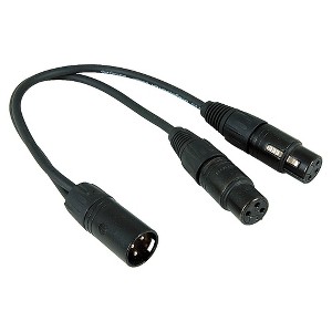 ProCo YMXM2XF-1 Y Mic Cable Male XLR to 2 Female XLR 1 ft. - 1 of 1