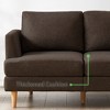 Gericco Loveseat Sofa 65", Deep Seat Small Couches, Mid Century Love Seat Couches for Living Room, Upholstered 2-Seater Small Couch - 3 of 4