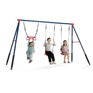 Delta Children Funzone Outdoor 3-Piece Metal Swing Set - 1 of 4