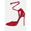 Rule Breaker Lace Up Stiletto Heel Suede Women Sandals - 3 of 4