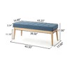 CAVINAS Tufted Ottoman Bench, Upholstered Ottoman Foot Rest, Rectangular Bedroom End Bench, Button-Tufted Entryway Padded Footstool - 3 of 4