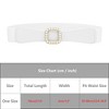 INSPIRE CHIC Women's Fashion Wide Elastic Pearl Metal Fastener Thick Trimmed Stretchy Waist Belts 1 Pc - 4 of 4