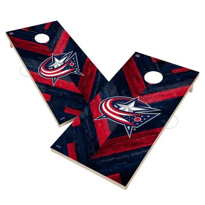 NHL Columbus Blue Jackets 2'x4' Solid Wood Cornhole Board