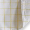 tag Classic Double Cloth Yellow Windowpane Cotton Machine Washable Kitchen Dishtowel 26L x 18W in. Decoration Decor - 2 of 2
