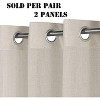 Living Room Linen Curtains Nickel Grommet Energy Saving Light Filtering Semi Sheer Curtain - 3 of 4