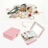 Unique Bargains Girls Travel Portable PU Leather Jewelry Organizer Case with Mirror - 2 of 4