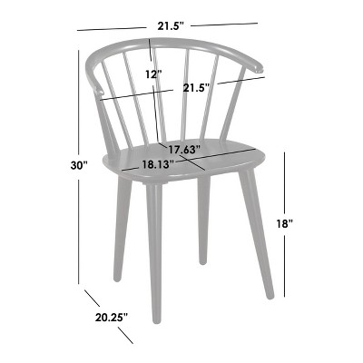 Walnut High Back Windsor Arm Chairs Set of 2