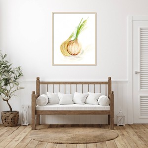 Amanti Art Veggie Sketch Onion by Marcy Chapman Wood Framed Wall Art Print - 1 of 4