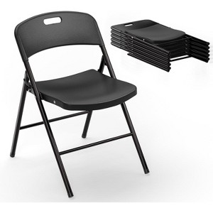 VINGLI Folding Chairs, Plastic Foldable Chair, Capacity up to 350 lbs, Portable Seating for Indoor Outdoor Events Parties Camping Work - 1 of 4