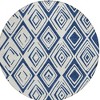 Navy Blue And Ivory Geometric Washable Indoor Outdoor Area Rug - 4 of 4