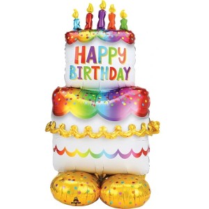 LoonBalloon Giant 52 Inch Birthday Cake Balloon - Air-Inflatable - 1 of 1