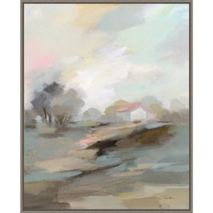 23" x 28" Farm in April by Silvia Vassileva Framed Canvas Wall Art Print - Amanti Art: Oversized Vertical Lithograph, Modern Decor - 1 of 4