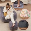 Itopfox Gaming Chair Comfy Bean Bag Sofa for Bedroom, Modern Faux Fur Reading Chair for Adults Teens, Living Room Bean Bag with Footrest - 2 of 4
