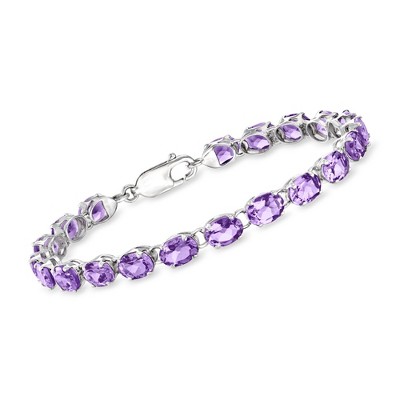 Ross-Simons 14.00 ct. t.w. Amethyst Tennis Bracelet in Sterling Silver