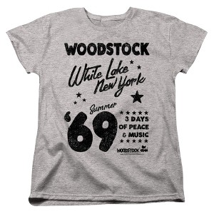 Women's Woodstock Guitar Location T-Shirt - 1 of 4
