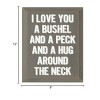 Slickblue I Love You a Bushel and a Peck Wood Sign – Rustic Wall Decor for Nursery or Home – 9"x12", Color Options - 3 of 3