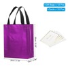 Unique Bargains Reusable Non-Woven Metallic Shiny Finish Gift Goodie Bags 12 Pcs - 2 of 4