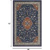 Monaco Collection Runner Rug Navy Blue & Orange Boho Chic Medallion Design Non-Shedding Easy Care for High Traffic Areas, Living Room - 2 of 4
