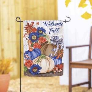 Welcome Fall Neutral Garden Suede Flag - 1 of 4
