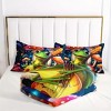 Acoinel 3 Pcs Cute Frog Guitar Comforter Set with 2 Pillowcases - 3 of 4