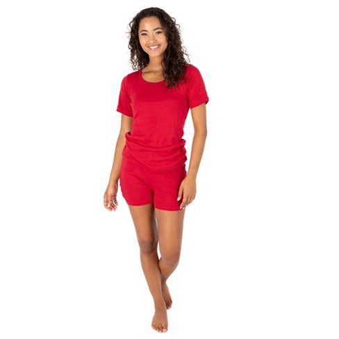 Leveret Womens Two Piece Short Cotton Pajamas Red Xl : Target