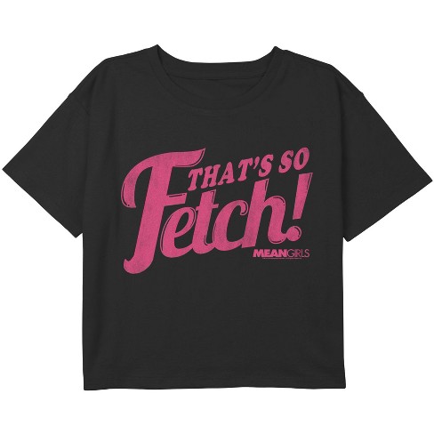 Girl's Mean Girls Distressed That Is So Fetch T-shirt - Black - Medium ...