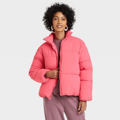 target hot pink puffer jacket