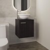 SEVOBAL Bathroom Vanities Floating Cabinet 18 Inch with Wessel Sink and One Shelf for Bathroom Storage, Black, 26.38"*22.44"*11.42" - 2 of 4