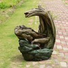 Teamson Home 32" Cascading Faux Rock and Wood Fountain Natural Wood - 2 of 4
