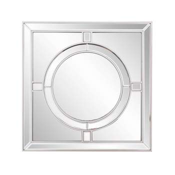 Howard Elliott 20"x20" Square Wall Mirror with Round Central Design