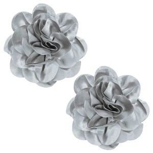 Unique Bargains Alloy Satin Fabric Big Rose Flower Dainty Brooches and Pins 2 Pcs - 1 of 4