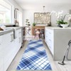 Machine Washable Runner Rug 2x6 Plaid Hallway Runner Vintage Lines Print Entryway Runners Non Slip Kitchen Rug Indoor Foldable Thin Rug for Laundry - 2 of 4