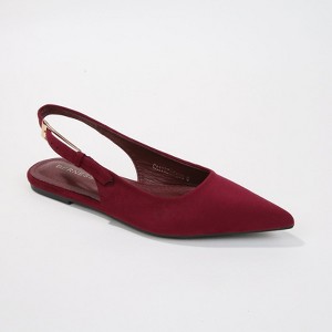 Berness Women's Caitriona Suede Pointed Slingback Flats - 1 of 4