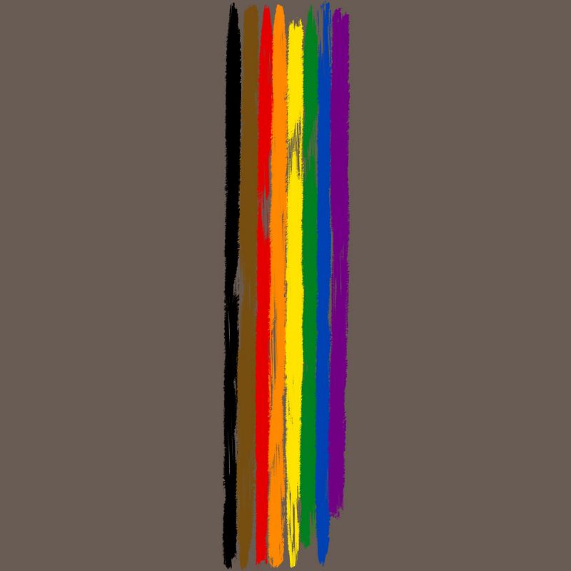 Design By Humans Pride Rainbow Vertical Stripe By alphalezbean Racerback Tank Top, 2 of 3