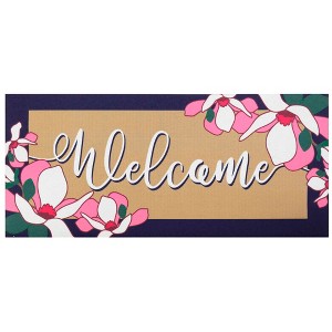 Dicksons Magnolia Garden Welcome Magnolias 22 x 10 Inch Poly Rubber Doormat Insert - 1 of 2