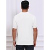 INSPIRE CHIC Men's Textured Knit V Neck Short Sleeve Casual Golf Polo Shirt - 3 of 4